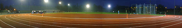 Outdoor training in winter by floodlight