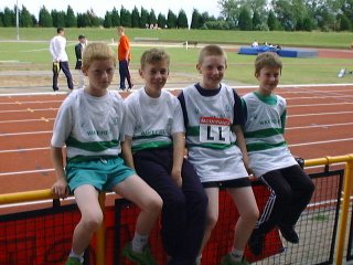 U13 Relay Team (Left to Right) - Ry Lodge Brown, Ian Wainwright, Stephen Brennan, Alistair Lenighan